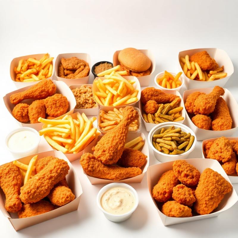 Family meal spread